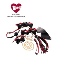 Черно-красный бондажный набор ToyFa Theatre Bowtie 700050