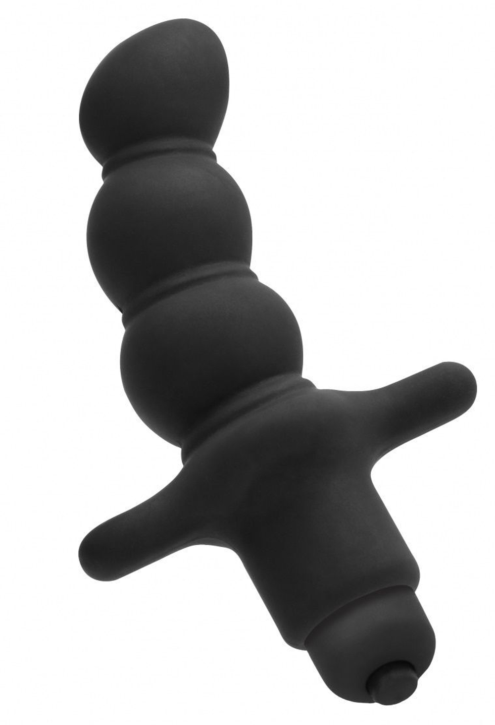 Черный анальный вибростимулятор N 53 Anal Finger Stimulator - 16,5 см. (Цвет: черный)
