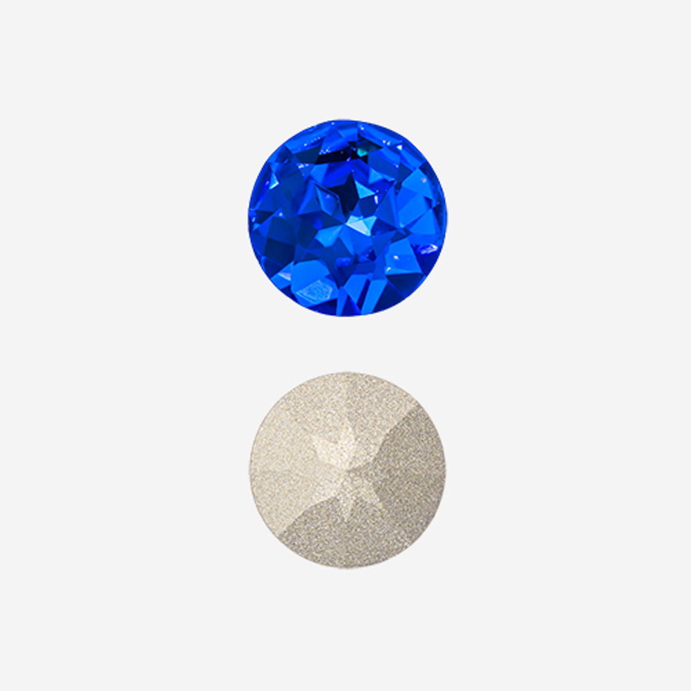 Кристалл Шатон (Chaton), оттенок "Синий Капри"/"Capri Blue", 12мм