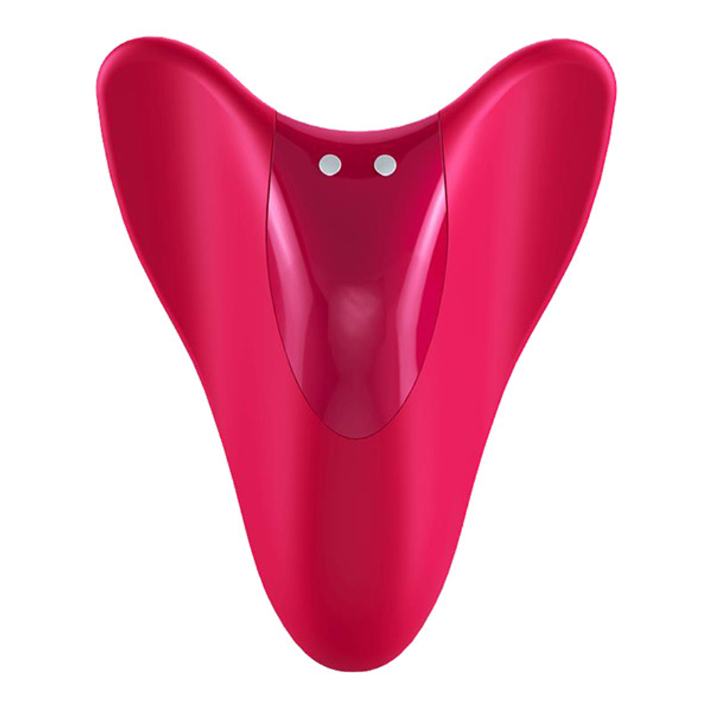 Малиновый унисекс вибратор на палец Satisfyer High Fly