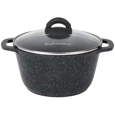 Кастрюля 4,5л «Granit» (black) со стеклянной крышкой кгч45а
