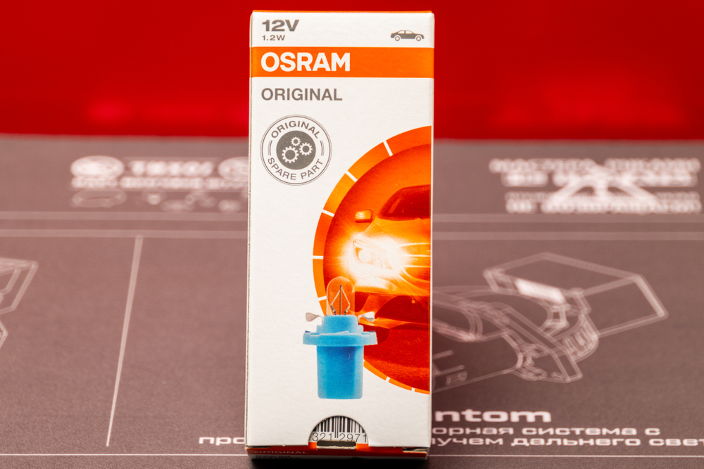 Osram 1.2W 12V Панель приборов - светло-голубой (Закругленный цоколь) (1шт.)