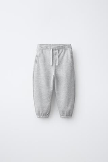 ZARA ОДНОТОННЫЕ БРЮКИ-ДЖОГГЕРЫ, СЕРЫЙ МЕЛАНЖ