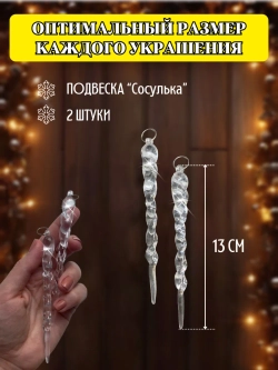 Набор новогодних елочных украшений подвески сосульки