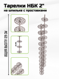 Тарелки для НБК 2" на шпильке с проставками