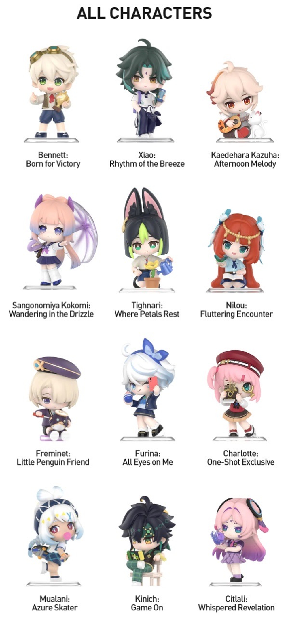 Фигурка POP MART - Genshin Impact Academy's Light and Shadow Poetry Chibi