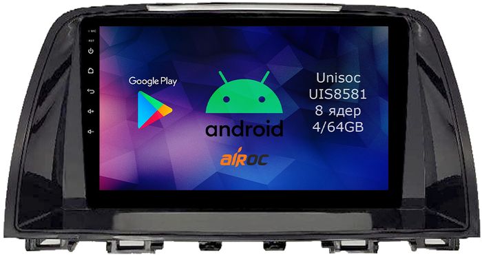 Магнитола для Mazda 6 2012-2014 - Airok RM-2425 Android 12, SIM-слот