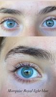 Светло голубые Цветные линзы Marquise Royal light blue / Цветные натуральные голубые линзы для светлых и темных глаз / 12 месяцев