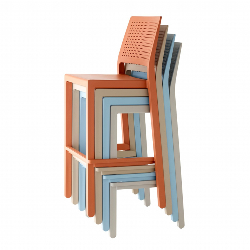 Стул барный пластиковый Scab Design Emi, тортора