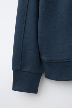 ZARA КОМПЛЕКТ ИЗ ХУДИ И БРЮК С НАДПИСЬЮ, СИНИЙ