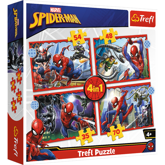 Puzzle "4in1" - The heroic Spider-Man / Disney Marvel Spiderman