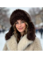 шапка ушанка зимняя меховая с флисом теплая стильная