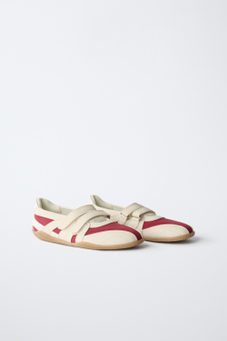 ZARA СПОРТИВНЫЕ БАЛЕТКИ, КРАСНЫЙ