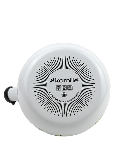 Чайник 2,2 л. эмалированный со свистком Kamille KM 1030 с черной бакелитовой ручкой