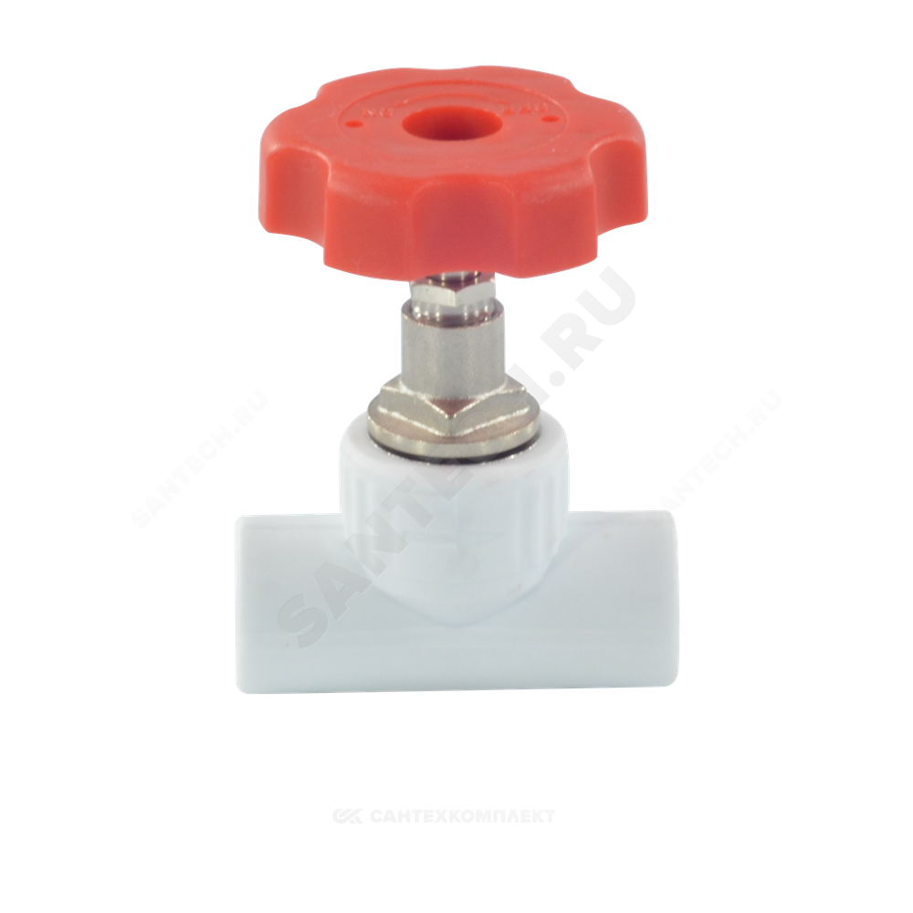 Клапан (вентиль) PP-R запорный белый Дн 25х90гр внутренняя пайка VALFEX 10146025