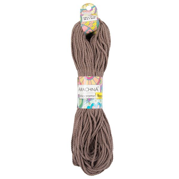 Пряжа Arachna Macrame Rope / уп.3 мот. по 120г, 54м, 303 св.коричневый