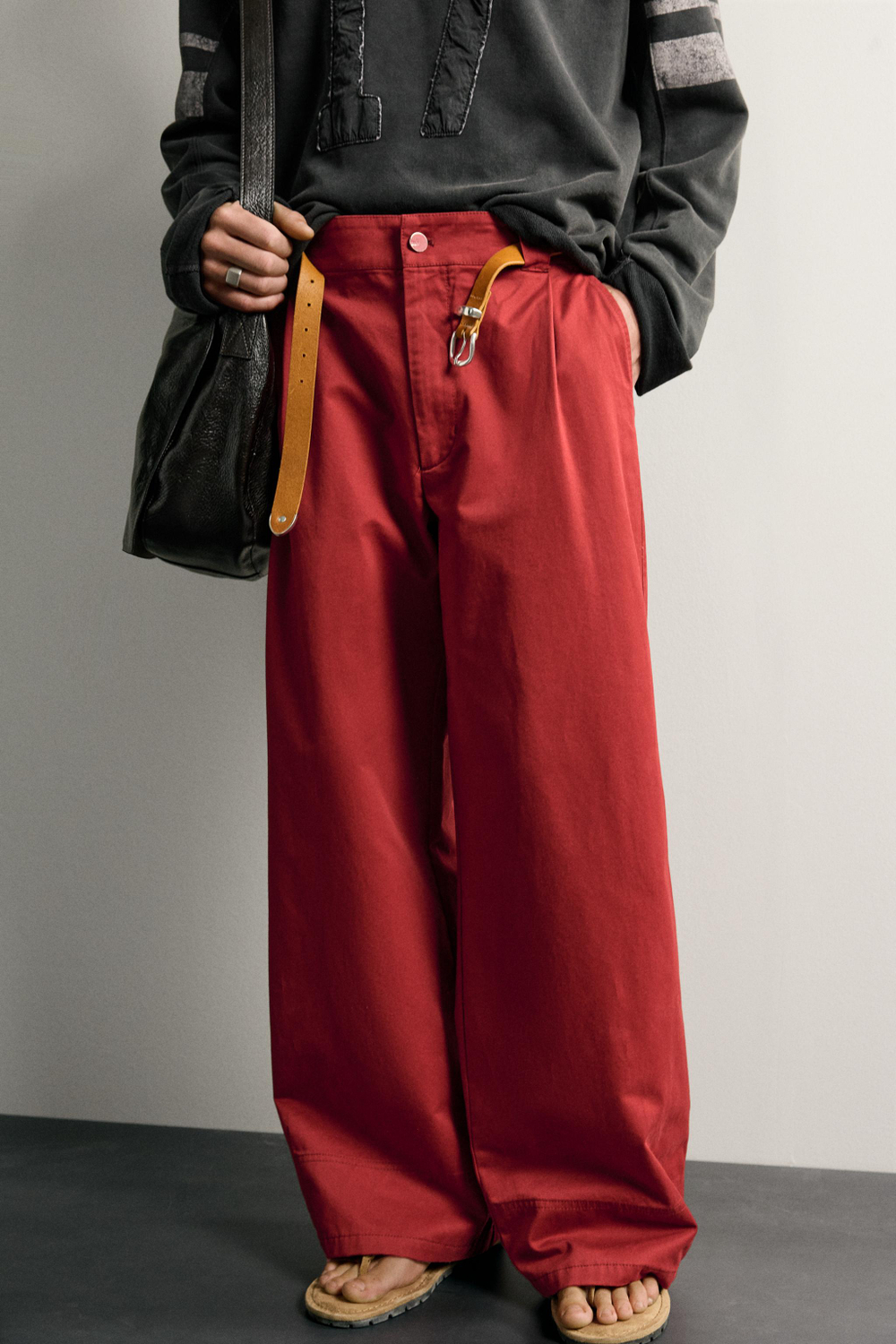 БРЮКИ WIDE-LEG СО СКЛАДКАМИ — ZARA · 1437/398