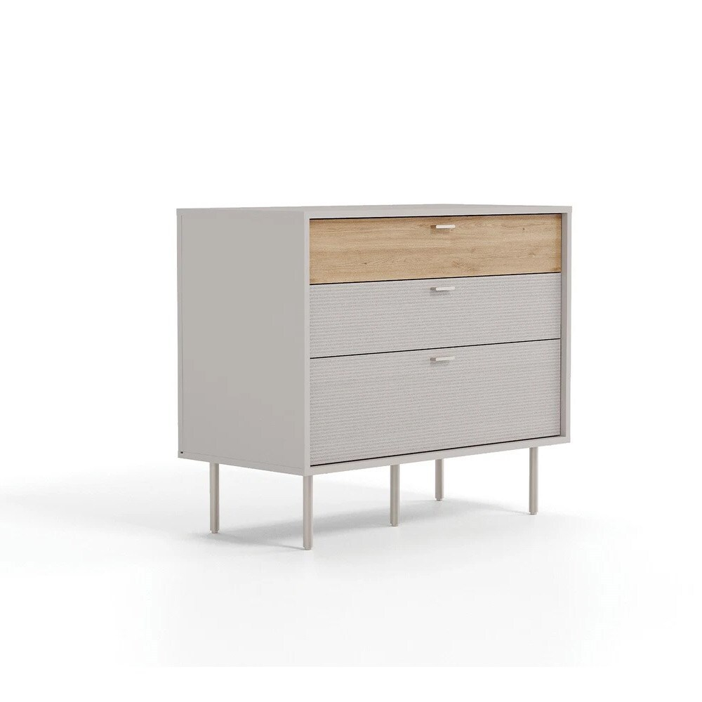 Комод с 3 ящиками (белый) ENZA HOME CANTE EH69357