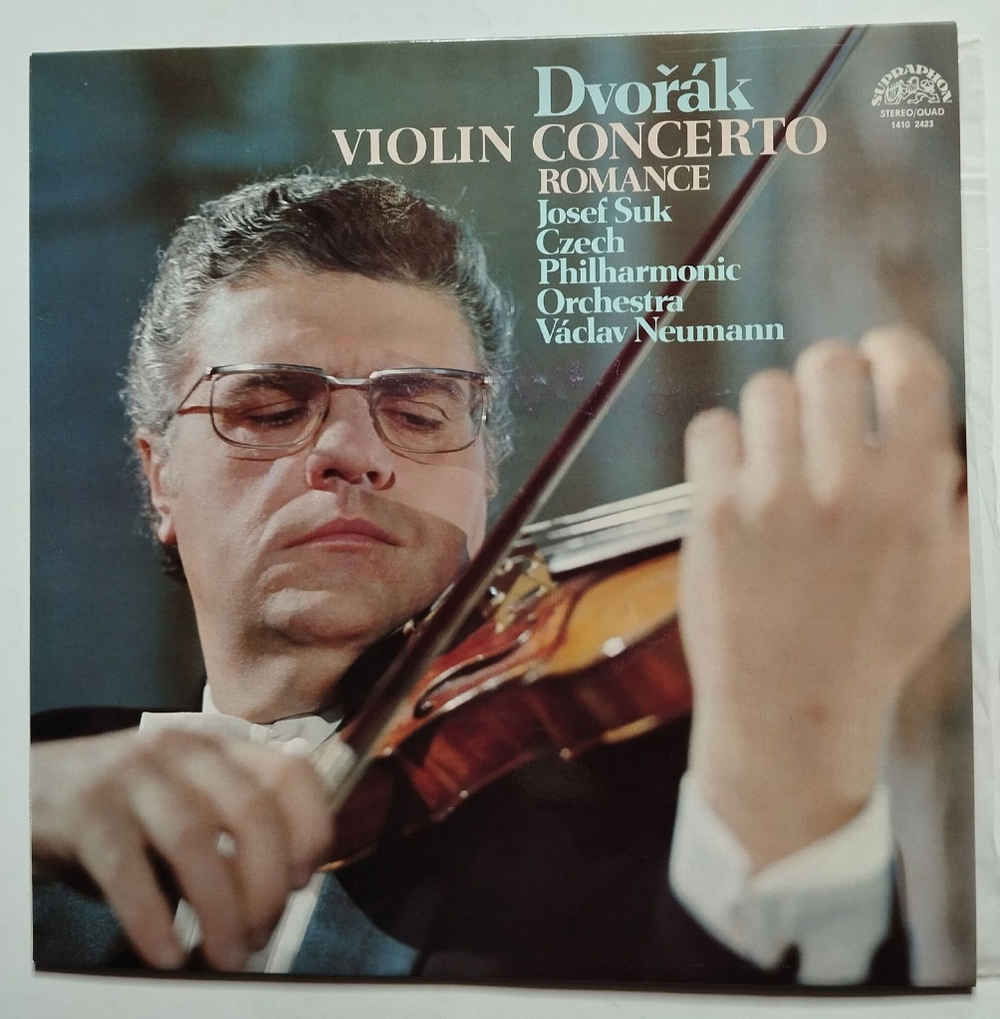 Винтажная виниловая пластинка LP Dvorak А. Дворжак Josef Suk, Czech Philharmonic Orchestra, Vaclav Neumann Violin Concerto, Romance (Чехословакия 1980)