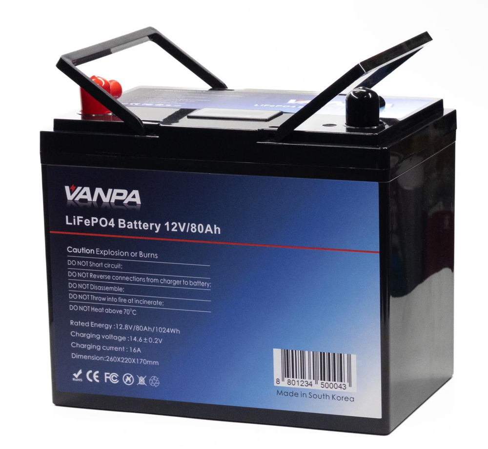 Аккумулятор Lifepo4 VANPALIFE 12V 80Ah (12V 80A)