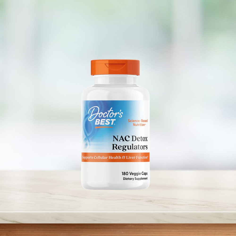 Doctor's Best, NAC для регуляции процесса детоксикации, 180 вегетарианских капсул