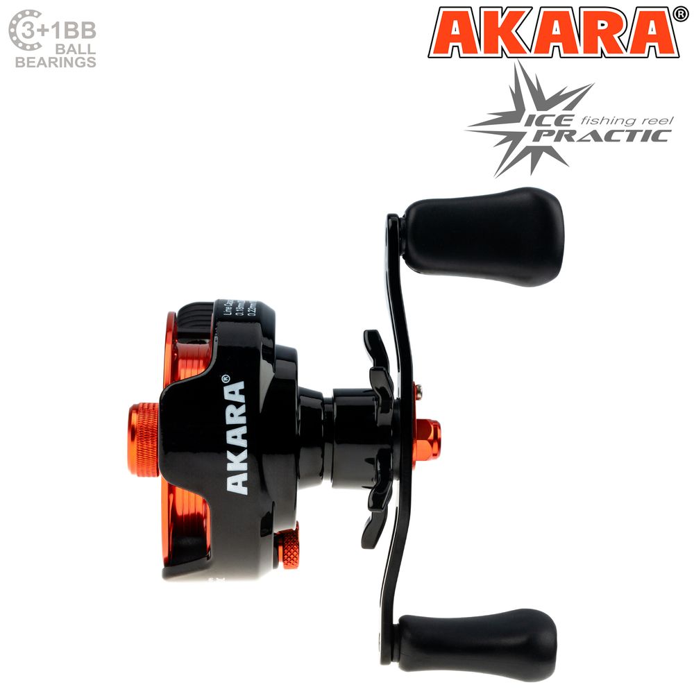 Катушка мультипликаторная зимняя Akara Ice Practic 3+1 bb