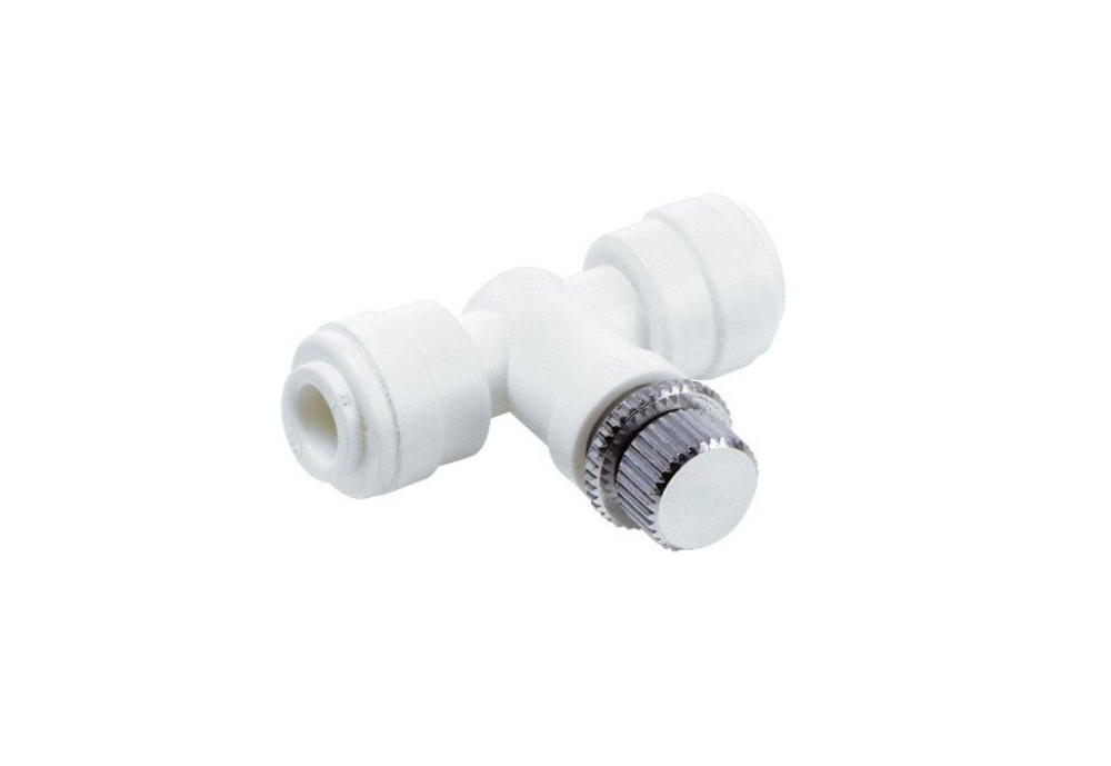 Фитинг прямой 1/4"-1/4" (трубка-трубка) с регулировкой Корея  (ACUC0404W)