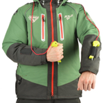 Зимний мужской костюм-поплавок ХСН Rescuer III NEW -45 (Hardguard) Зеленый (Красные молнии)