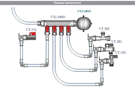Квартирный гаситель гидроударов Valtec VT.CAR19.I.04001