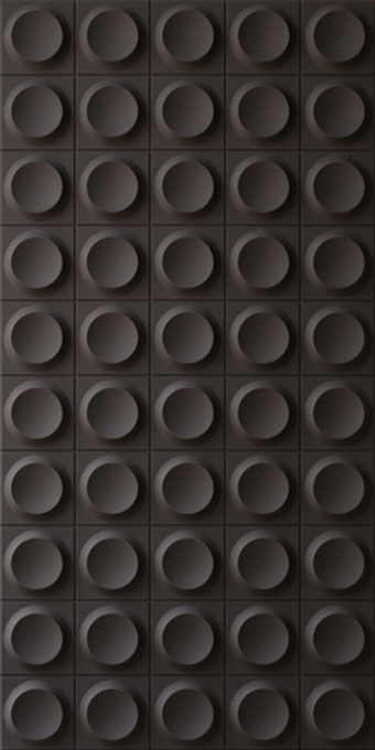 ЗД полиуретановая панель Круг Маленький, ХЛ-05, Черный / 3D PU STONE PANEL HL-05, 1200х600 мм;