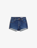 Женские джинсовые шорты с отворотами - BERSHKA