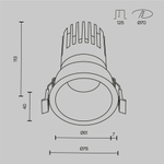 Встраиваемый светодиодный светильник Maytoni Dip DL118-15W-3K-B