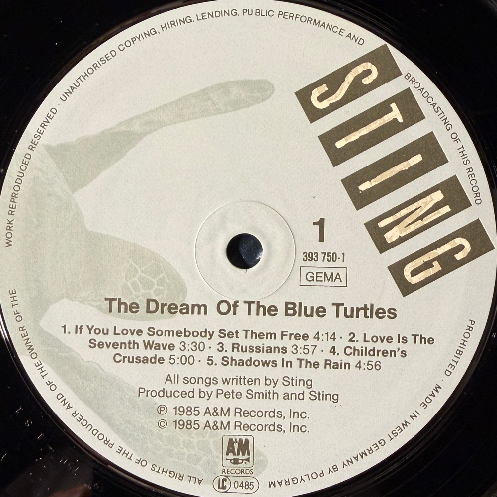 Sting - The Dream Of The Blue Turtles (Германия 1985г.)