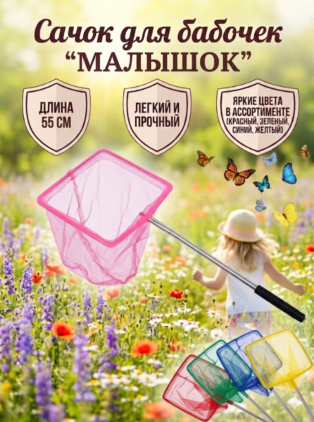 Сачок для бабочек «Малыш» 55см