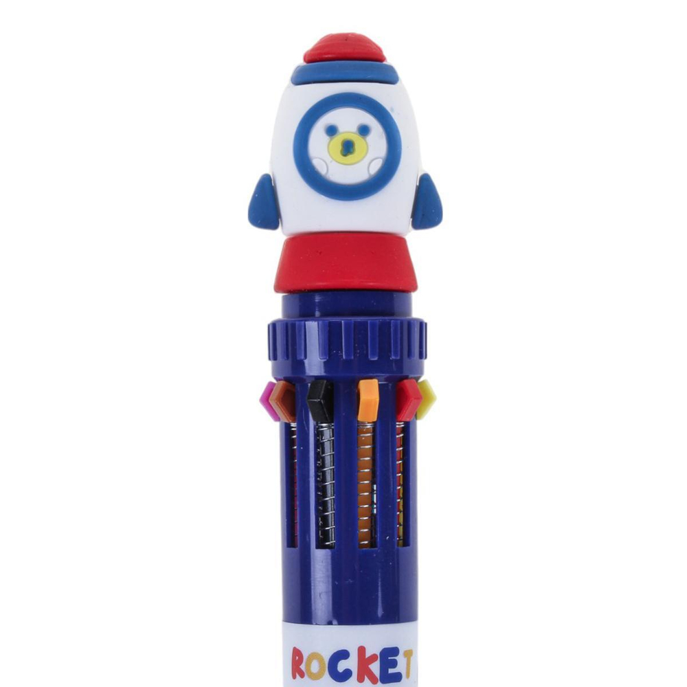 Ручка шариковая многоцветная "Космос", 10цв., 4 вида микс