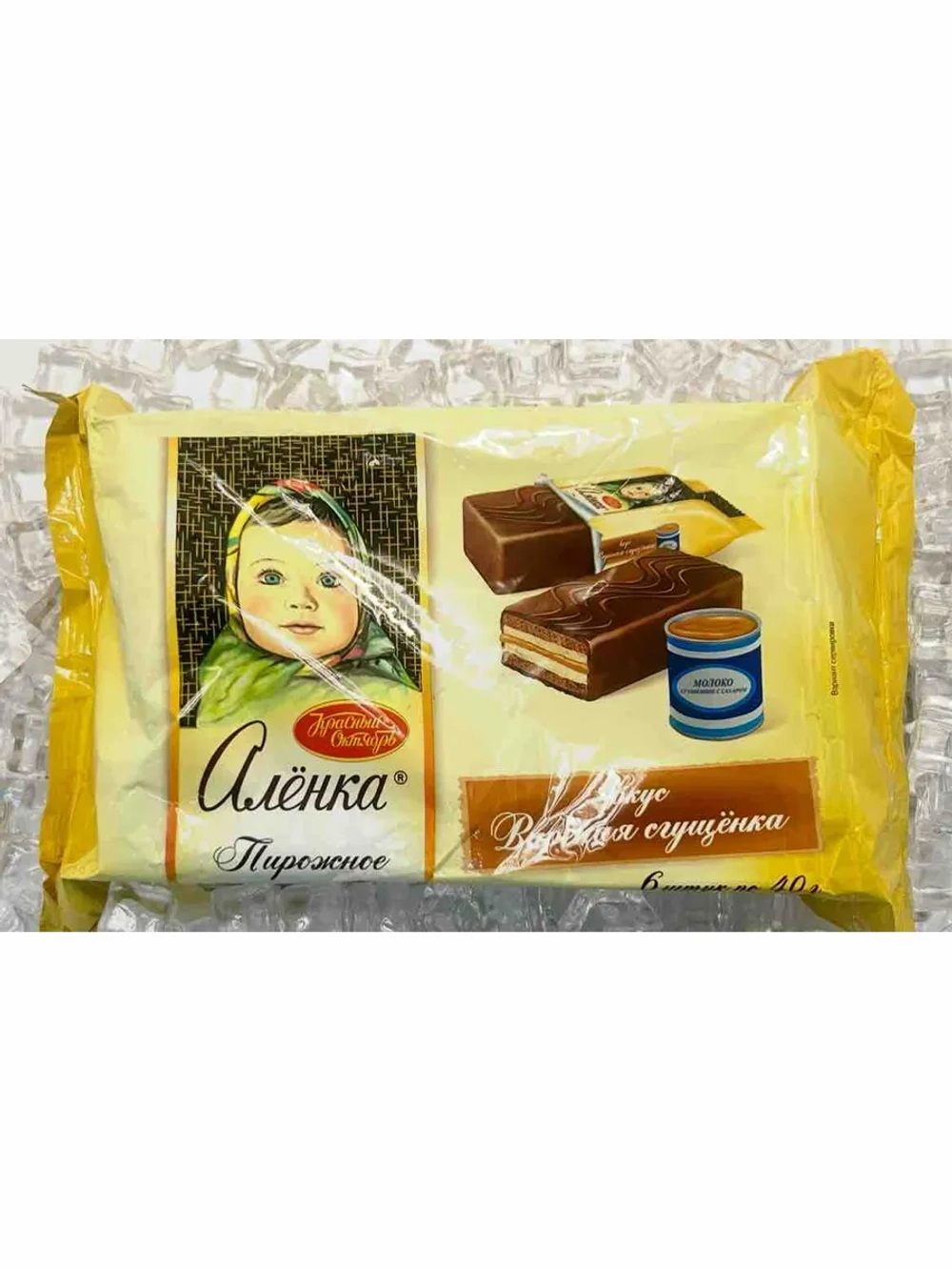 Бисквитное пирожное Аленка с вареной сгущенкой 240г