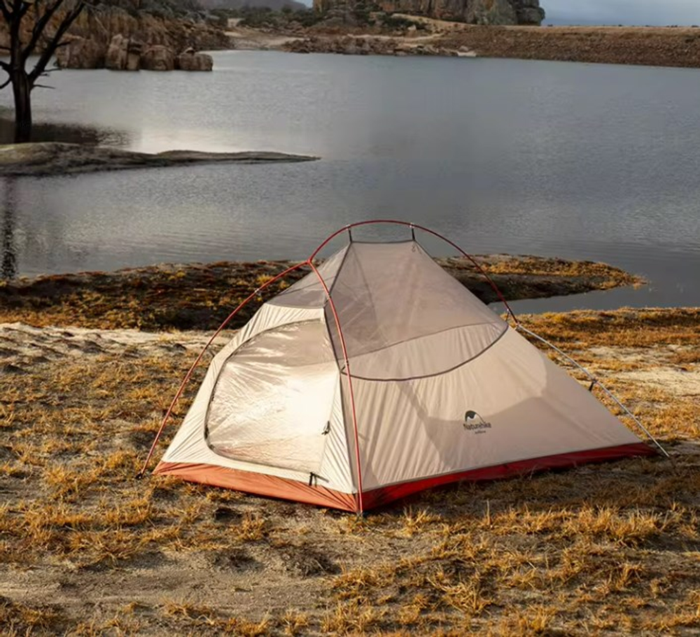 Палатка Naturehike Cloud Up 2-местная, алюминиевый каркас, зеленая-белая , артикул NH17T001-T-TBGR