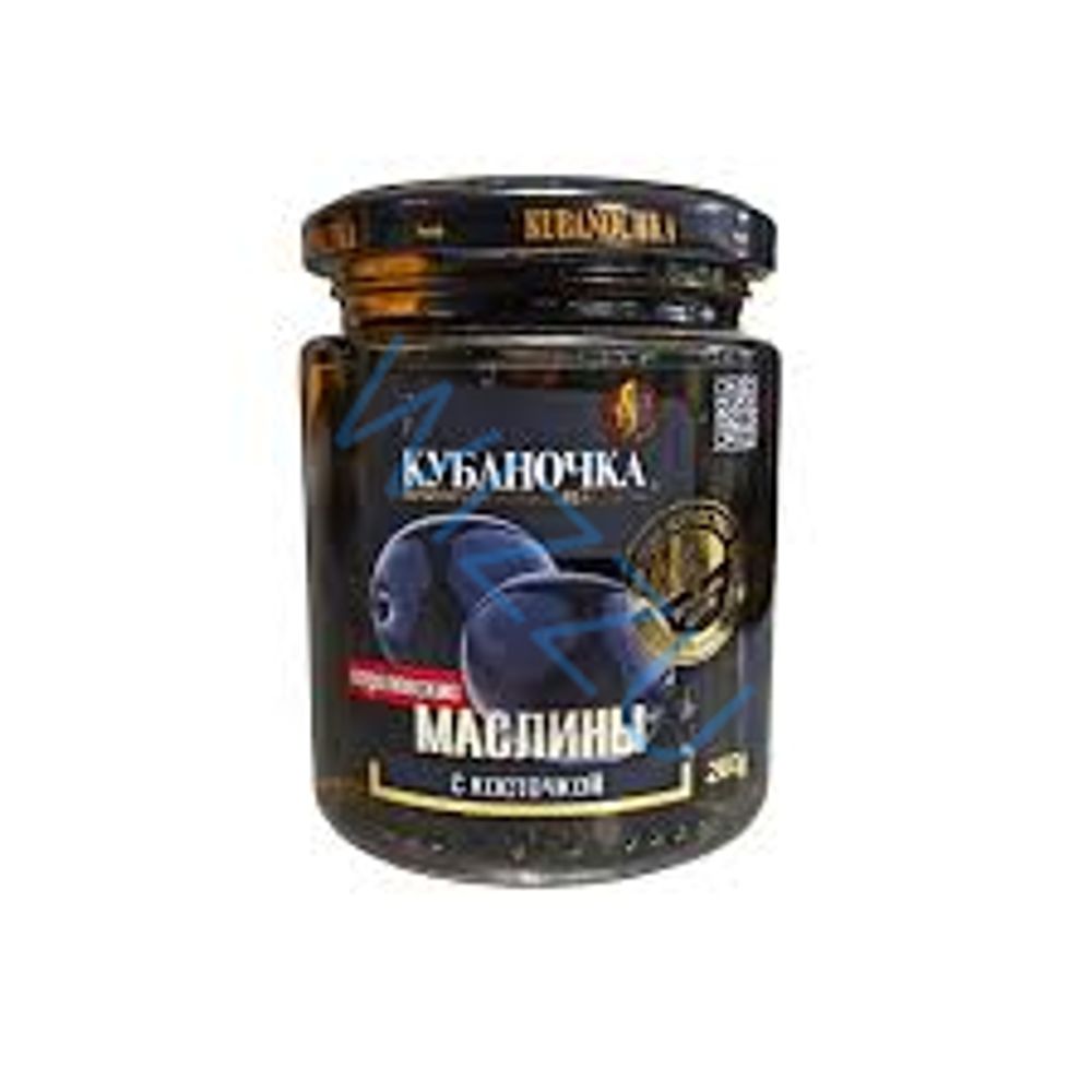 Маслины королевские в заливке с косточкой ТМ Кубаночка ст/б 260 гр