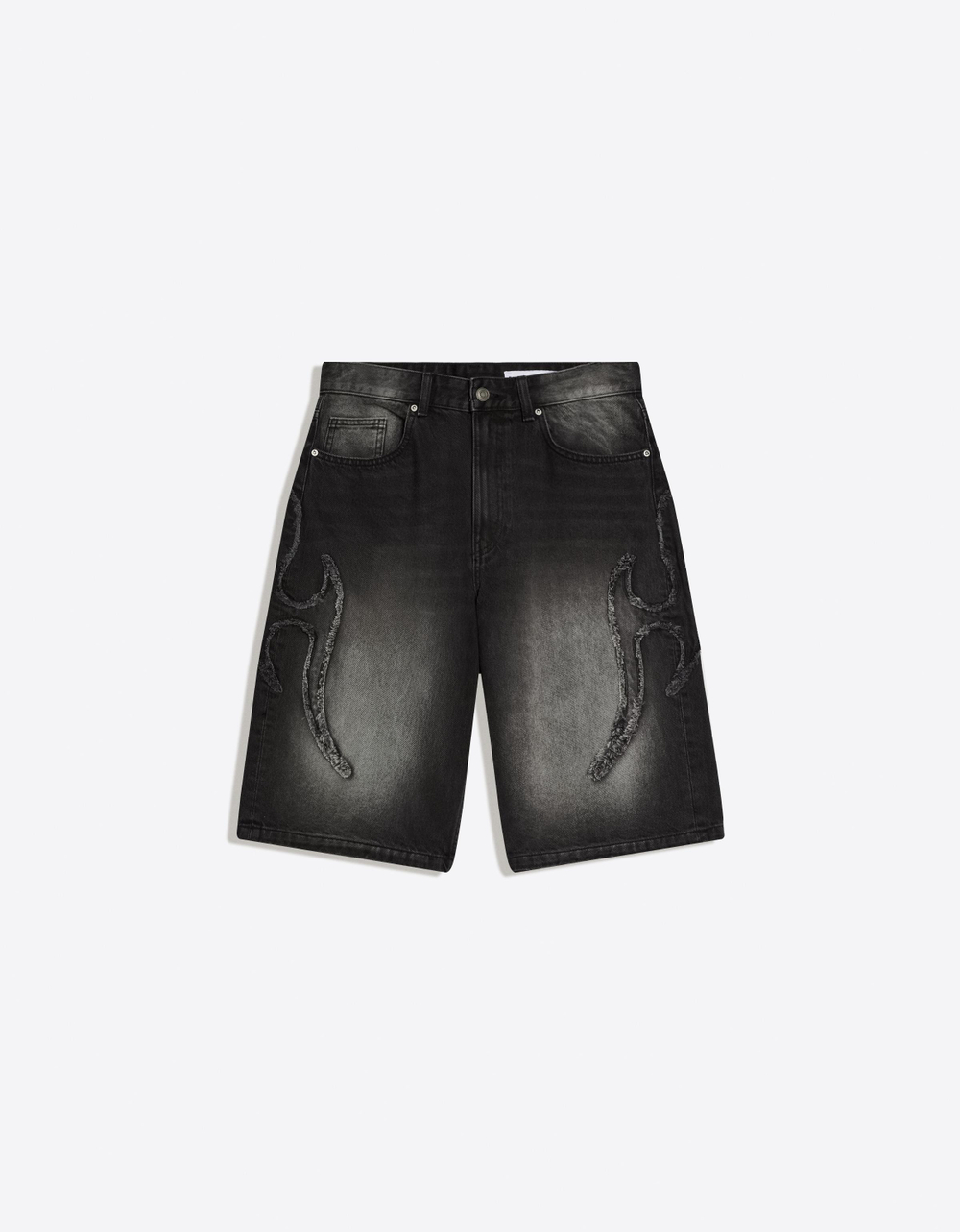 Мужские бермуды baggy fit с нашивками - BERSHKA