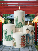 Трансфер переводной - декаль для свечей и гипса япония 006
