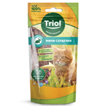 Лакомство для кошек Мини сердечки из кролика, 40г Triol