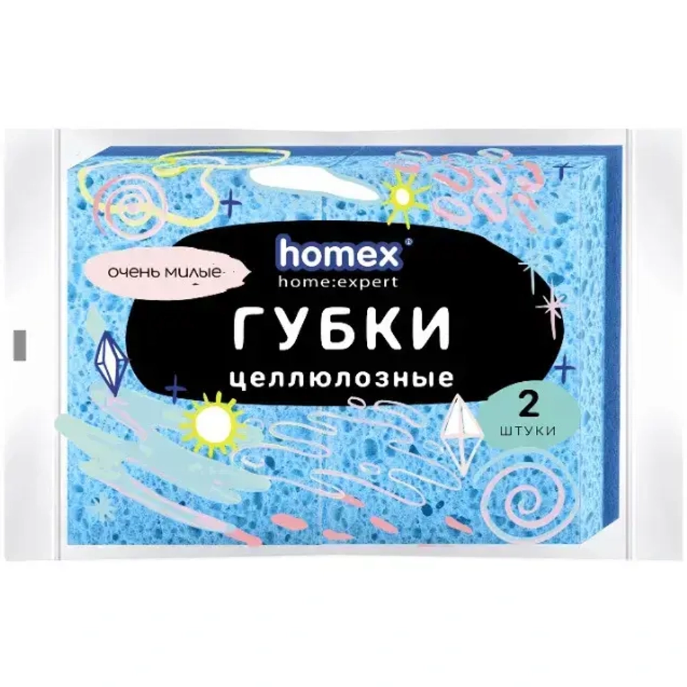 Губка для посуды «Homex» Пенный Эффект 2 шт