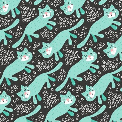 Buy fabric emerald cats