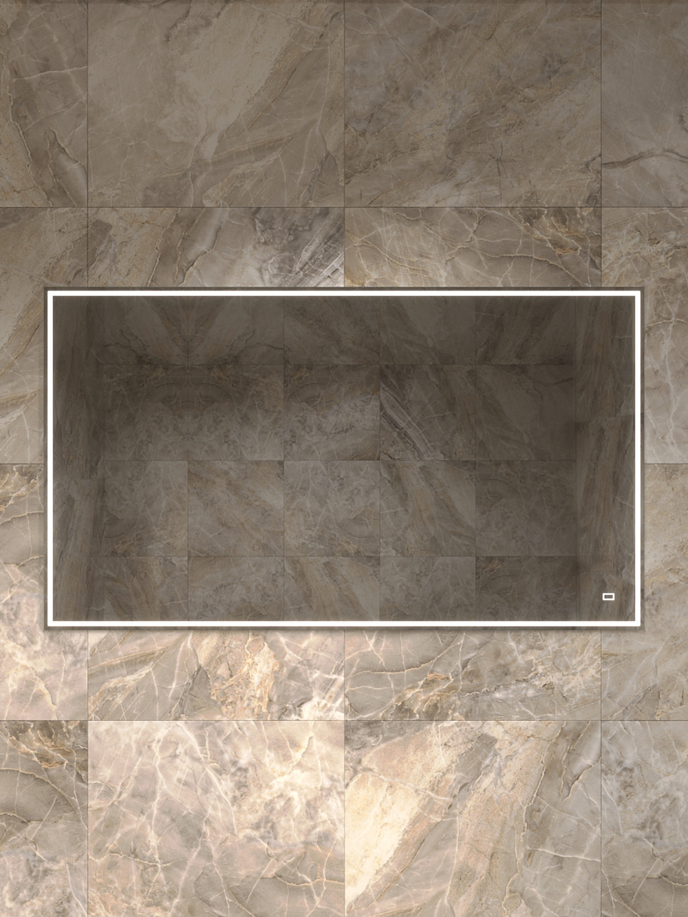 Зеркало FRAME, 140x80x2, с подсветкой по периметру LED, полированная рамка, ST-FRAME140080-CR