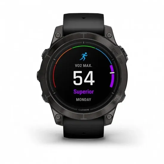 Смарт-часы GARMIN Epix PRO Sapphire Edition 47 мм, титановый, угольно-серый DLC, черный ремешок
