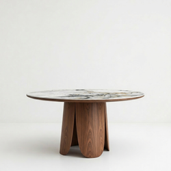 Дизайнерский стол BLOSSOM CERAMIC walnut