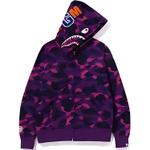 A Bathing Ape Color Camo Shark Wide Fit Full Zip Double Худи фиолетовый