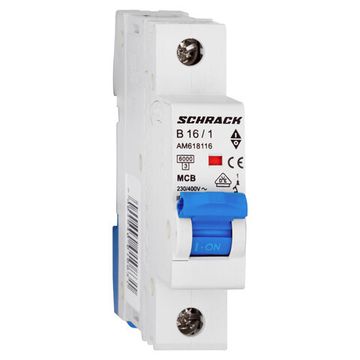 Автоматический выключатель Schrack Technik 1P B 16A 6kA Amparo AM618116--
