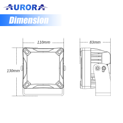 Фара Aurora 4" рабочего белого света ALO-K-W-4-C27T3