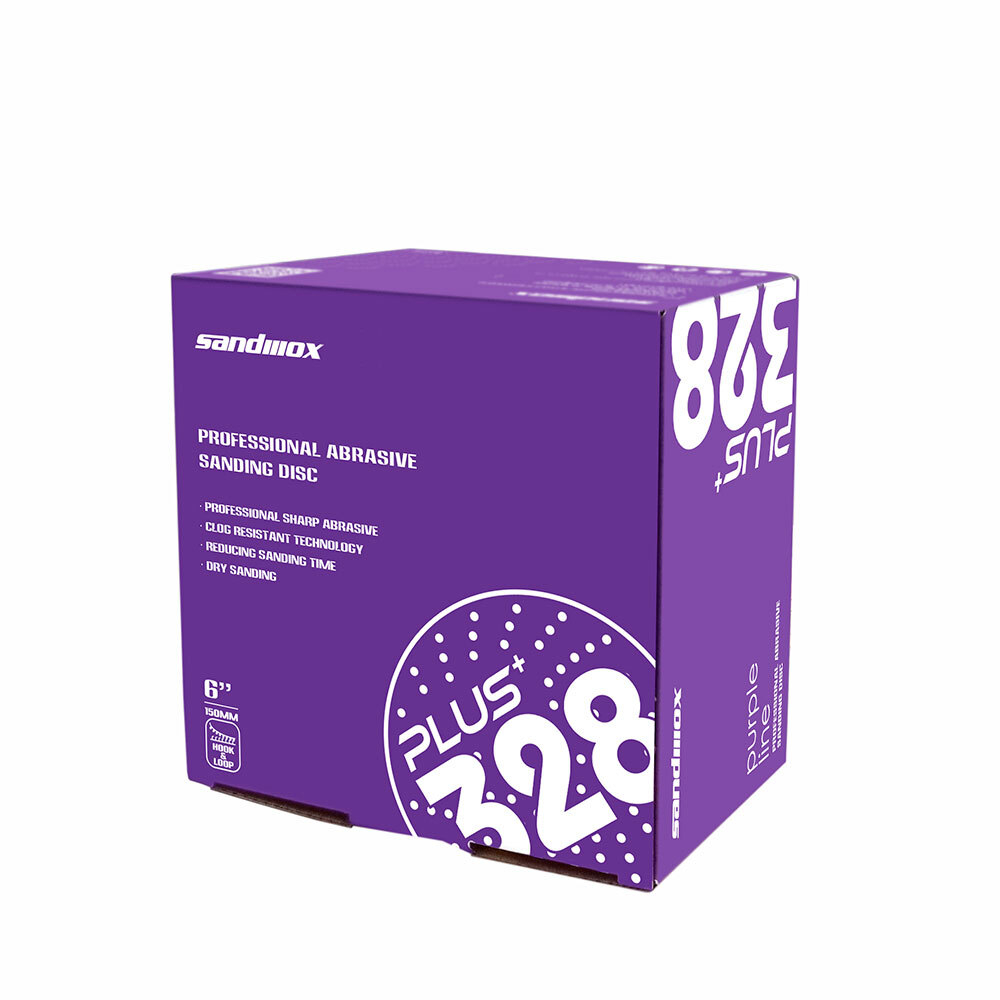 SANDWOX PLUS PURPLE диск на пленочной основе, керамика Ø150мм, Р220, липучка, Multi holes